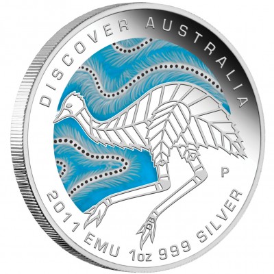 Australia EMU Discover Dreaming $1 Silver Coin 2011 Proof 1 oz