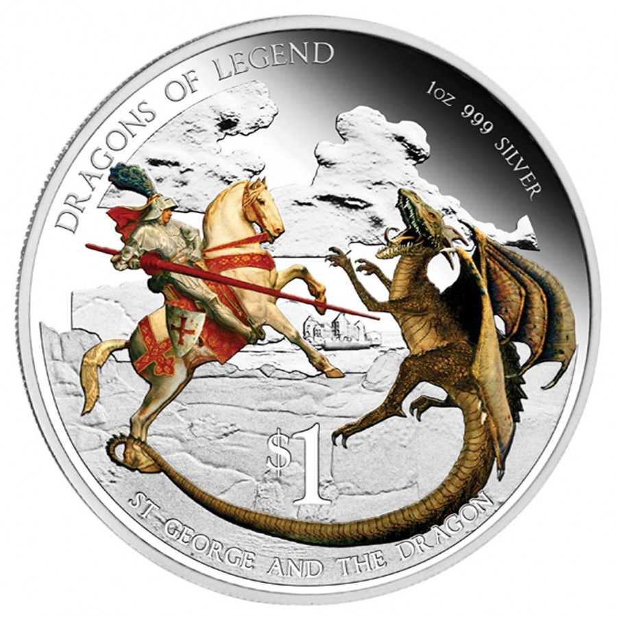 Tuvalu St. GEORGE and the DRAGON series Dragons of Legend $1