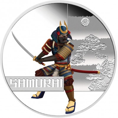 Tuvalu SAMURAI Series GREAT WARRIORS $1 Silver Coin 2010 Proof 1 oz 