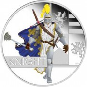 Tuvalu KNIGHT Series GREAT WARRIORS $1 Silver Coin 2010 Proof 1 oz