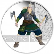 Tuvalu VIKING Silver Coin GREAT WARRIORS $1 Silver Coin 2010 Proof 1 oz 