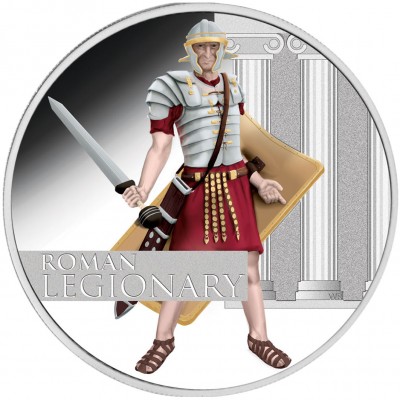 Tuvalu ROMAN LEGIONARY Series GREAT WARRIORS $1 Silver Coin 2010 Proof 1 oz