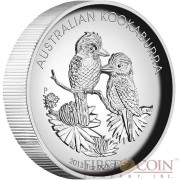 Australia AUSTRALIAN KOOKABURRA $1 Silver High Relief Coin 2013 Proof 1 oz 