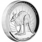 Australia series AUSTRALIAN KANGAROO High Relief  $1 Silver Coin 2011 Proof