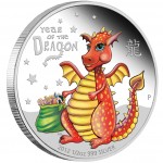 Tuvalu BABY DRAGON Lunar $0.50 Silver Coin 2012