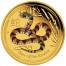 Australia YEAR OF THE SNAKE 2013 Lunar II $100 Gold Colored Coin Proof 1 oz