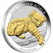 Australia AUSTRALIAN KOALA series AUSTRALIAN GILDED KOALA Silver Coin $1 Proof 2012