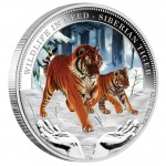 Tuvalu Siberian Tiger series Wildlife in Need $1 Silver Coin 2012 Proof 1 oz
