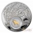 Belarus "Zodiac Signs" 12 Coin Set Silver 240 Rubles Gilded with elements 2013 Proof ~11 oz