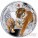 Niue Island Siberian Tiger Silver Coin "SOS to the World - Endangered Animal Species" Series $1 Colored 2014 Proof with Swarovski Elements