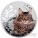Niue Maine Coon Cat Silver Coin Man's best friends - Cats Series $1 Colored 2014 Proof with Swarovski
