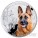 Niue German Shepherd Silver Coin "Dogs - Man's best friends" Series $1 Colored 2014 Proof