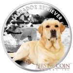 Niue Labrador Retriever Silver Coin "Dogs - Man's best friends" Series $1 Colored 2014 Proof