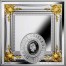 Niue Beautiful Madonna of Torun $1 Missing Works of Art series Gilded with Swarovski Element Silver coin Square shape 2014 Proof 1 oz