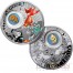 Niue Goldfish LUCKY COINS Silver Coin Symbols of Luck Series $1 Colored 2014 Proof with Silver Gold-plated Filigree Insert