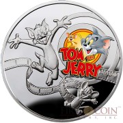 Niue Tom & Jerry $1 Silver Coin Cartoon Characters series Colored 2013 Proof