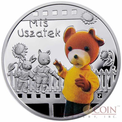 Niue Mis Uszatek (Teddy Floppy Ears) $1 Silver Coin Cartoon Characters series Colored 2010 Proof