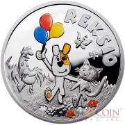 Niue Reksio $1 Silver Coin Cartoon Characters series Colored 2011 Proof