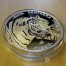 Kazakhstan Tiger 100 Tenge Silver Coin Disappearing Animals series Gilded 2009 Proof with 2 Diamonds 1 oz