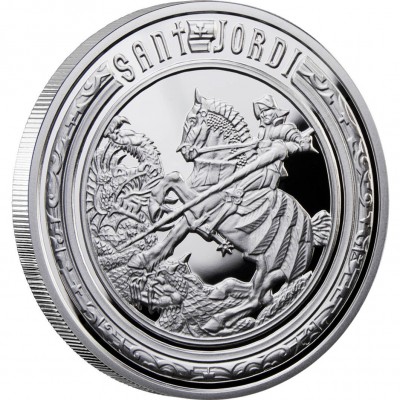 Andorra SAINT GEORGE Series HOLY HELPERS Silver Coin 10 Diner 2010 Proof