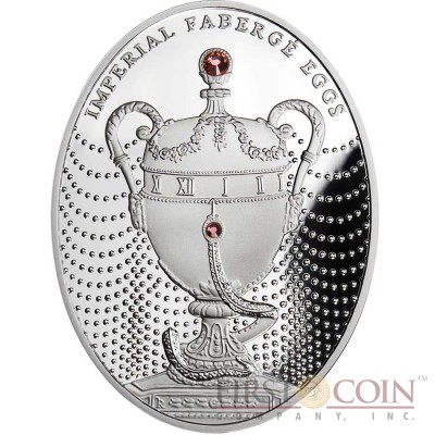 Niue Island The Duchess of Marlborough Egg $2 Imperial Faberge Eggs 56.56 g series Silver Coin 2011 Oval  Zircons Proof 1.8 oz