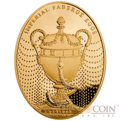 Niue Island Duchess of Marlborough Egg $100 Imperial Faberge Eggs 93.30 g series Gold Coin 2012 Oval Proof 3 oz