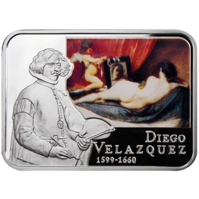 Niue Island DIEGO VELAZQUEZ Series PAINTERS OF THE WORLD $1 Silver Coin 2011 Proof 