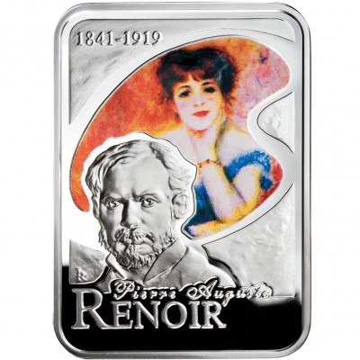 Andorra PIERRE AUGUSTE RENOIR Series PAINTERS OF THE WORLD Silver Coin 10 Diner Proof 2008