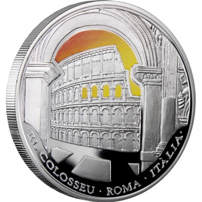 Andorra ROMAN COLOSSEUM Series WONDERS OF THE WORLD 10 Diner Silver Coin 2009