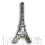 British Virgin Islands Eiffel Tower 125th Anniversary $10 Silver coin 2014 Antique finish 1 oz