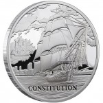 Belarus SHIP USS CONSTITUTION Series SAILING SHIPS 20 Rubles Silver Coin 2010