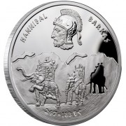 Niue Island HANNIBAL BARKAS series GREAT COMMANDERS $1 Silver Coin 2012 Proof 