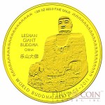 Bhutan 1/25 oz MAHAYANA - LESHAN GIANT BUDDHA OF CHINA " World Buddha Heritage” Series  2011 Gold Coin Proof