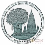 Bhutan 1 oz ENLIGHTENMENT OF THE BUDDHA – MAHABODHI TEMPLE OF INDIA " World Buddha Heritage” Series  2012 Silver Coin Proof