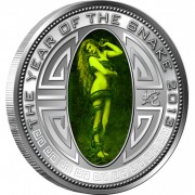 Korea Lilith lunar Year of the Snake Hologram Silver Coin 2013