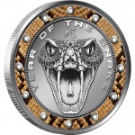 Niue Island SNAKEBITE Lunar Year of the Snake Copper silver plated Coin 2013