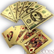 $100 FRANKLIN GOLDEN POKER PLAYING 52 CARDS 2 JOKERS LAS VEGAS Waterproof Durable plastic