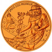 Gold-plated Bronze CALENDAR MEDAL 2012  