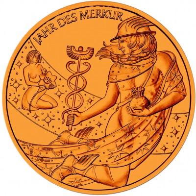 Gold-plated Bronze CALENDAR MEDAL 2012  