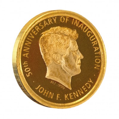 Gold Coin JOHN F. KENNEDY - 50TH ANNIVERSARY OF INAUGURATION 2011, Ivory Coast 