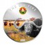 Copper Silver Plated Colored Coin THE BUFFALO 2010 "The Big Five” Series, Ivory Coast 
