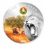 Copper Silver Plated Colored Coin THE LION 2010 "The Big Five” Series, Ivory Coast 