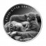 Silver Coin CROSS - RIVER GORILLA ( WITH A BABY ) 2013, Cameroon - 1 oz