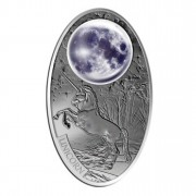 Silver Coin UNICORN with Glass Inlay  2012, Fiji