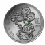 Silver Coin YEAR OF THE DRAGON 2012 "Lunar" Series with Gemstone, Cameroon - 1oz