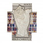 Copper Cross Shaped Silver Plated Coin JESUS CHRISTUS 2011, Congo