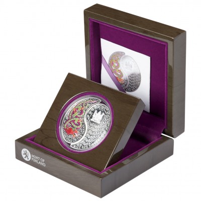 SNAKE YIN YANG  2013 "Lunar" Series Silver Coloured Coin Set