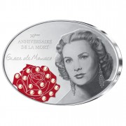 Silver Coin IN MEMORY 30TH ANNIVERSARY GRACE KELLY 2012, Fiji - 1 oz