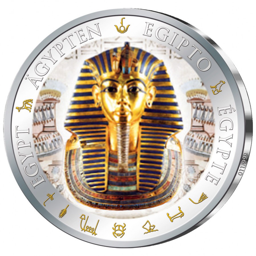 Silver Gilded Coin TUTANKHAMUN 2012 Fiji