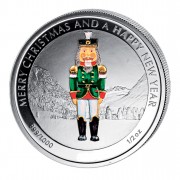 Silver Colored Coin THE NUTCRACKER, "Christmas Coins" Series, Liberia - 1/2 oz